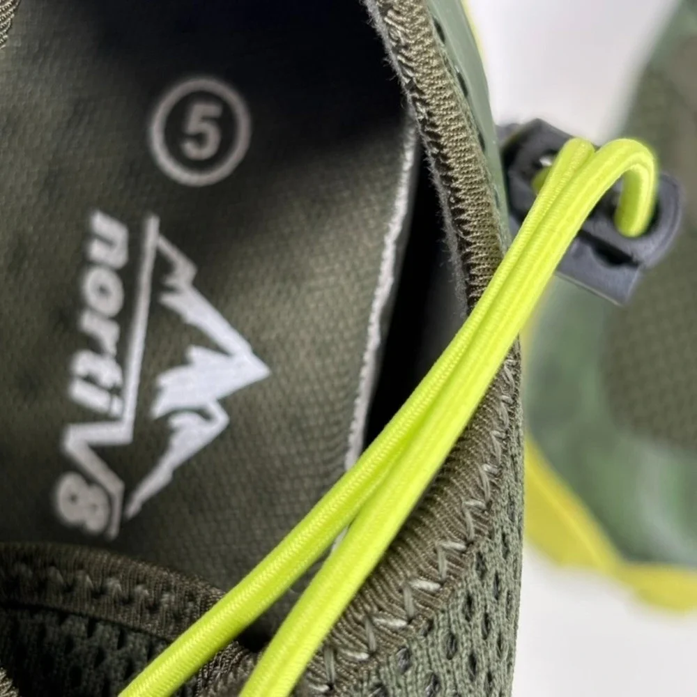 NORTIV 8 Big Kids Youth Size 5 Army Green Barefoot‎ Quick-Dry Water Aqua Shoes